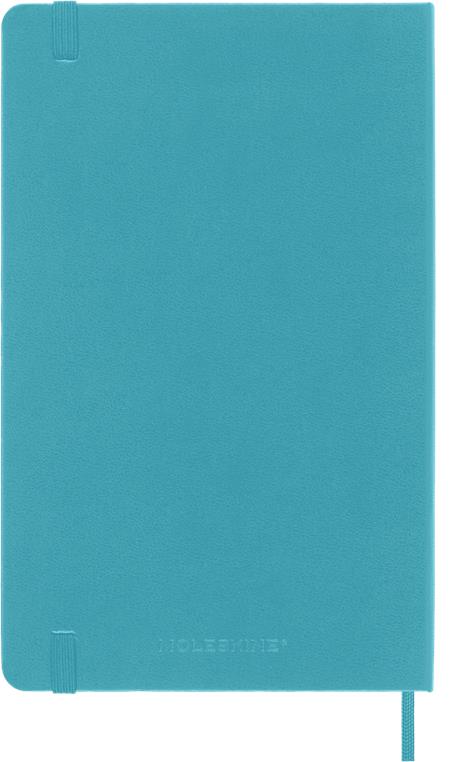 Taccuino Moleskine large a pagine bianche copertina rigida azzurro. Reef Blue - 5