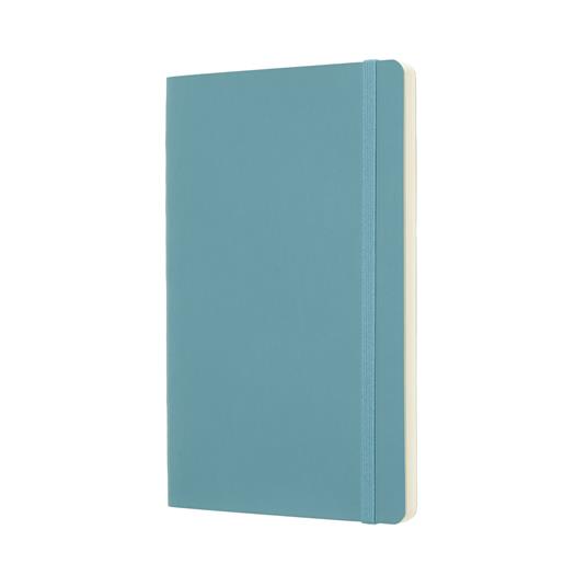 Taccuino Moleskine large a pagine bianche copertina morbida azzurro. Reef Blue - 2