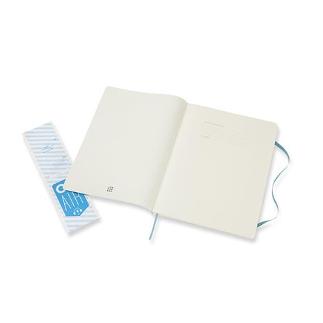 Taccuino Moleskine XL a righe copertina morbida azzurro. Reef Blue - 4