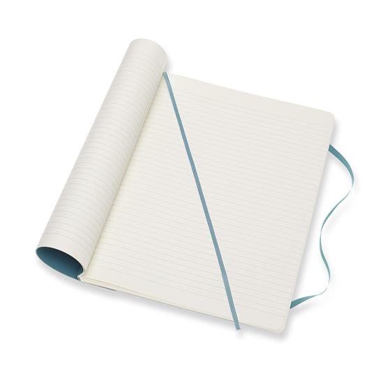 Taccuino Moleskine XL a righe copertina morbida azzurro. Reef Blue - 3