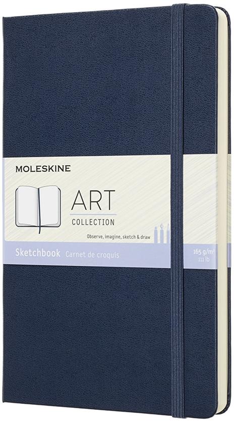 Album per schizzi Art Sketchbook Moleskine large copertina rigida blu. Sapphire Blue