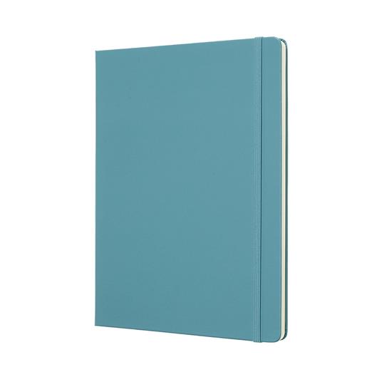 Taccuino Moleskine XL a pagine bianche copertina rigida azzurro. Reef Blue - 2