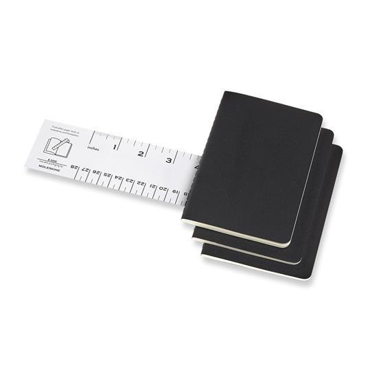 Quaderno Cahier Journal Moleskine pocket puntinato nero. Black. Set da 3 - 3