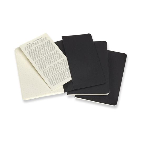 Quaderno Cahier Journal Moleskine pocket puntinato nero. Black. Set da 3 - 4