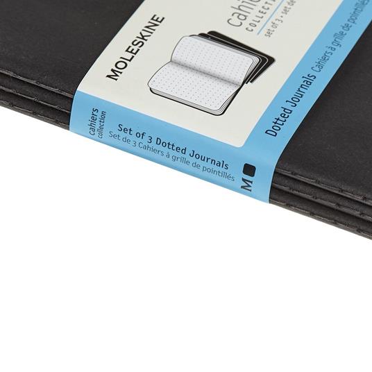 Quaderno Cahier Journal Moleskine pocket puntinato nero. Black. Set da 3 - 5