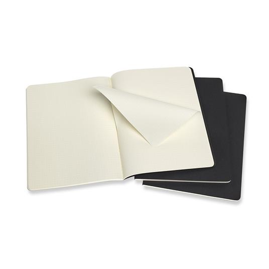 Set da 3 Quaderni Cahier Moleskine XL a pagine bianche - nero - 3