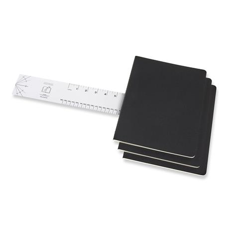 Set da 3 Quaderni Cahier Moleskine XL a pagine bianche - nero - 4