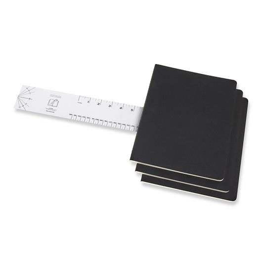 Set da 3 Quaderni Cahier Moleskine XL a pagine bianche - nero - 4