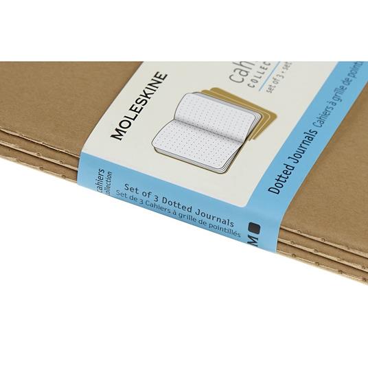 Quaderno Cahier Journal Moleskine pocket puntinato bianche beige