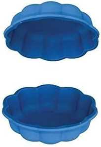 Giocattolo sabbiera per bambini con coperchio grande gatto plastica bambini con coperchio azzurro misure 76 cm di diametro 21 cm altezza Sport One