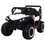 Auto Elettrica Per Bambini Fuoristrada Thunder Bianca Con R/C, Sedile In Pelle, Mp3 E Led 5218