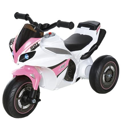 Moto Elettrica Arcadia Per Bambini 3 Ruote Rosa 6V Con Luci E Suoni 5541Pin