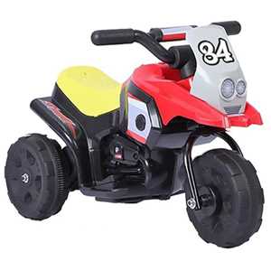Giocattolo Moto Elettrica Per Bambini 3 Ruote Rossa 6V Con Retromarcia E Suoni 7003 Giaquinto