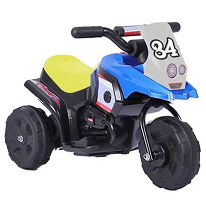 Moto Elettrica Per Bambini 3 Ruote Blu 6V Con Retromarcia E Suoni 7004