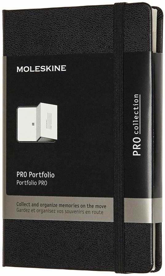 Portfolio Pro Moleskine Pocket copertina rigida nero. Black