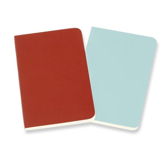 Quaderno Volant Journal Moleskine XS a pagine bianche arancione-azzurro. Coral Orange-Aquamerine Blue. Set da 2 - 2