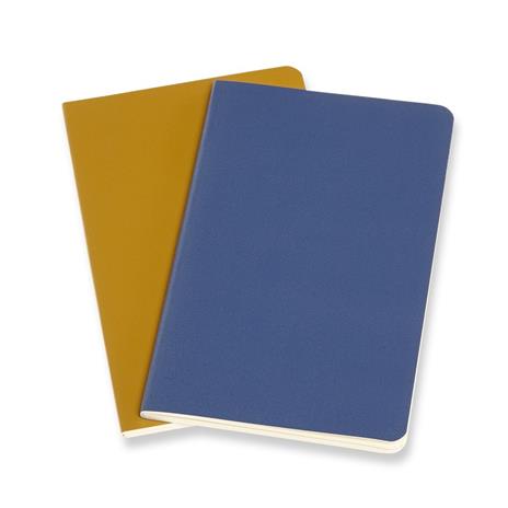 Quaderno Volant Journal Moleskine pocket a pagine bianche blu-giallo. Forget Me Not Blue-Ambery Yellow. Set da 2 - 2