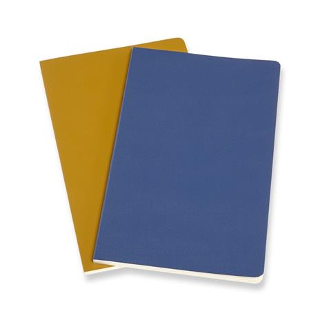 Quaderno Volant Journal Moleskine large a pagine bianche blu-giallo. Forget Me Not Blue-Ambery Yellow. Set da 2 - 2