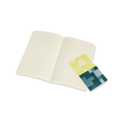 Quaderno Volant Journal Moleskine large a righe verde-giallo. Pine Green-Lemony Yellow. Set da 2 - 5