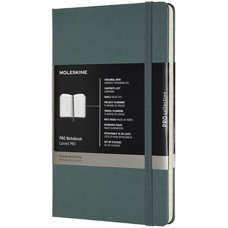 Taccuino Pro Moleskine large copertina rigida verde. Forest Green