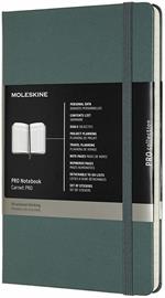 Taccuino Pro Moleskine large copertina rigida verde. Forest Green