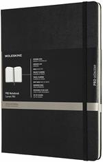 Taccuino Pro Moleskine XL copertina rigida nero. Black