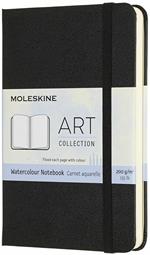 Taccuino per acquerelli Art Watercolor Notebook Moleskine pocket copertina rigida nero. Black