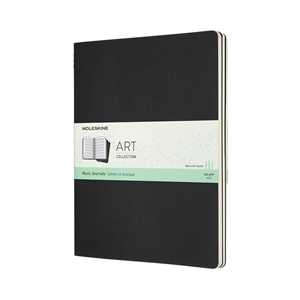 Cartoleria Quaderno pentagramma Art Music Cahier Moleskine XL copertina morbida nero. Black Moleskine