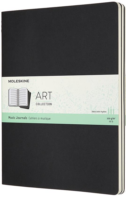 Quaderno pentagramma Art Music Cahier Moleskine XL copertina morbida nero.  Black - Moleskine - Cartoleria e scuola