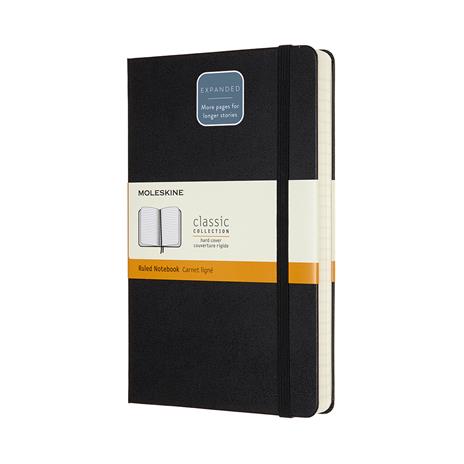 Taccuino Moleskine Expanded large a righe copertina rigida nero. Black - 6