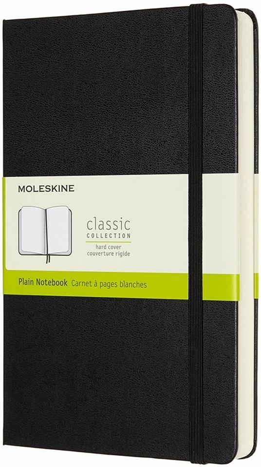 Taccuino Moleskine Expanded large a pagine bianche copertina rigida nero. Black