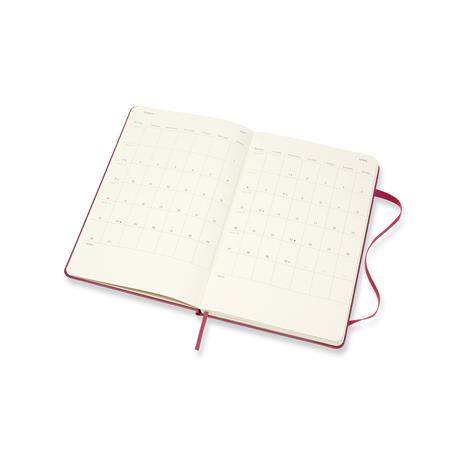 Weekly Notebook Agenda-Taccuino settimanale 2019-2020, 18 mesi, Moleskine large copertina rigida rosa. Snappy Pink - 3