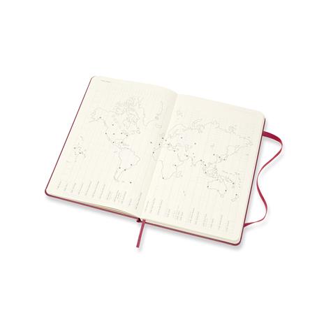 Weekly Notebook Agenda-Taccuino settimanale 2019-2020, 18 mesi, Moleskine large copertina rigida rosa. Snappy Pink - 4