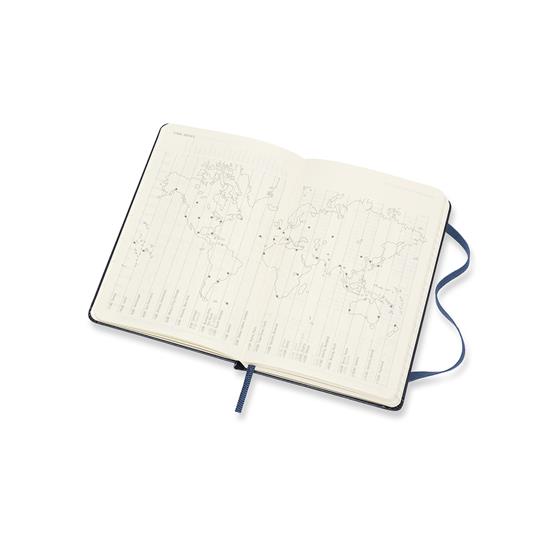 Agenda settimanale orizzontale 2019-2020, 18 mesi, Moleskine pocket copertina rigida blu. Sapphire Blue - 4