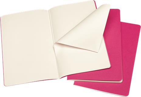 Quaderno Cahier Journal Moleskine large a pagine bianche rosa. Kinetic Pink. Set da 3 - 2