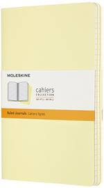 Quaderno Cahier Journal Moleskine large a righe giallo. Tenderly Yellow. Set da 3