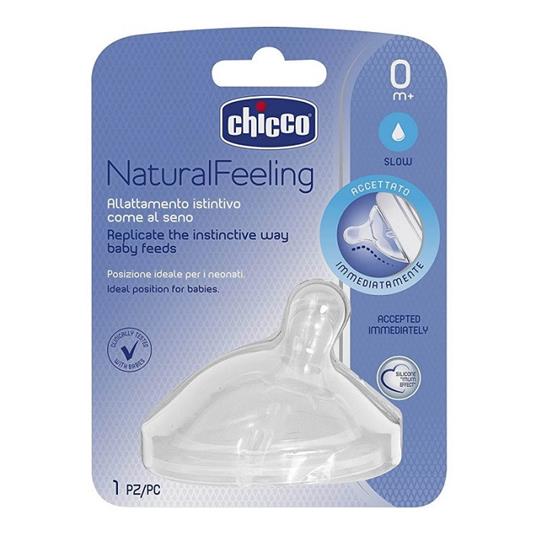 Chicco Tettarella NaturalFeeling 0m+ Flusso Lento Silicone