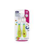 Chicco Posate Inox Verde 18M+