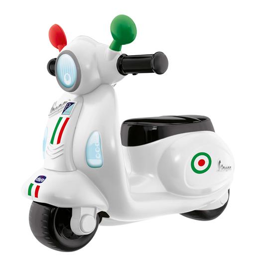 Chicco Cavalcabile a Forma di Vespa Primavera con Dettagli e Suoni Realistici per un'Esperienza Vespa a 360 gradi, 36 x 28 x 42 cm, Funziona con 3 Batterie AA 1.5 v non Incluse - 2