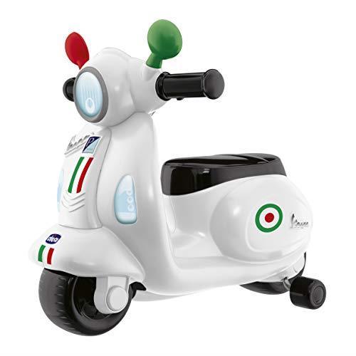 Chicco Cavalcabile a Forma di Vespa Primavera con Dettagli e Suoni Realistici per un'Esperienza Vespa a 360 gradi, 36 x 28 x 42 cm, Funziona con 3 Batterie AA 1.5 v non Incluse - 3