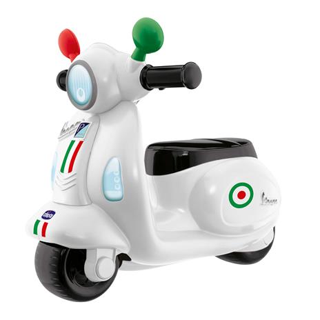 Chicco Cavalcabile a Forma di Vespa Primavera con Dettagli e Suoni Realistici per un'Esperienza Vespa a 360 gradi, 36 x 28 x 42 cm, Funziona con 3 Batterie AA 1.5 v non Incluse