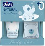 Chicco Set Cosmetico Natural Sensation con Bagno Shampoo Senza Lacrime 200 ml e Crema Corpo 150 ml p