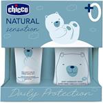 Chicco Set Cosmetico Natural Sensation Bagno Shampoo Senza Lacrime 200 ml Pasta Lenitiva 100 ml Idea
