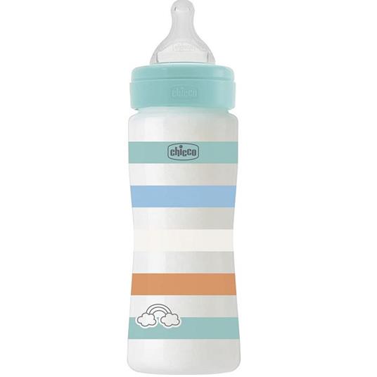 Chicco Biberon Benessere Flusso Veloce Anticolica Bottiglia in Plastica da  330 ml 4 Mesi+ - Artsana - Per la culla e il passeggino - Giocattoli