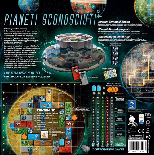 Pendragon Game Studio Pianeti Sconosciuti - Edizione italiana - Giocoda tavolo, Età 10+, 1-6 Giocatori - 3