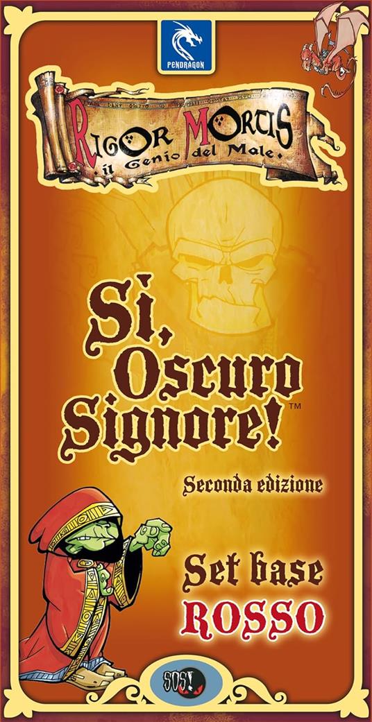 Pendragon Game Studio Sì Oscuro Signore! Scatola Rossa - Edizione italiana - Giocoda tavolo, Età 14+, 4-7 Giocatori - 2