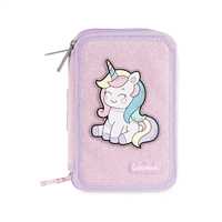 Cartoleria Astuccio 3 Zip - Unicorno Sparkle Colourbook