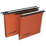 Cartelle sospese orizzontali per cassetti CARTESIO 38 cm fondo U 3 cm arancio Conf. 50 pezzi - 100/380 3 -B2