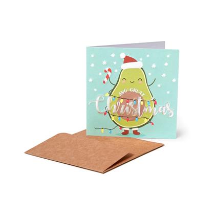 Biglietto auguri Legami Christmas, Avocado Great Christmas - 7x7 cm