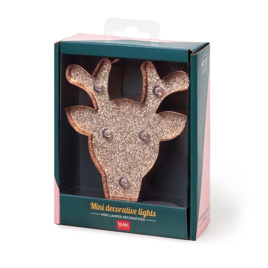 Luci decorative Legami Mini Letter Light - Christmas reindeer with glitters, Renna - 2